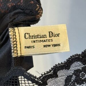 Vintage 70s early 80s Christian Dior Satin Lace Camisole Top Womens Large